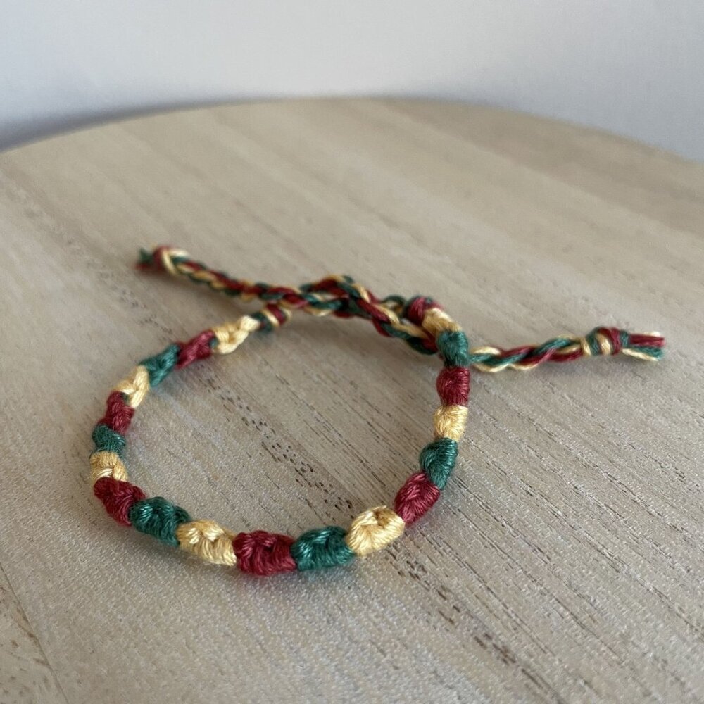 Danae Bracelet, anklet, trendy, comfortable, tie, embroidery thread, woven, gift